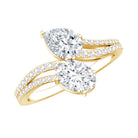 Certified Lab Grown Diamond Toi Et Moi Engagement Ring Lab - ( EF-VS ) - Rosec Jewels