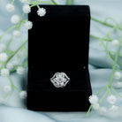 Certified Lab Grown Diamond Flower Statement Ring Lab - ( EF-VS ) - Rosec Jewels