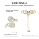 Certified Lab Diamond Toi Et Moi Designer Engagement Ring Lab - ( EF-VS ) - Rosec Jewels