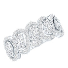 Rosec Jewels-Certified Oval Lab Grown Diamond Designer Eternity Ring