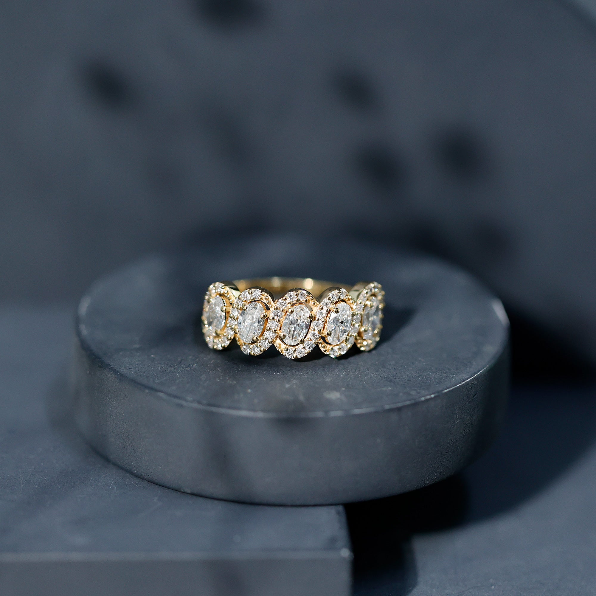 Rosec Jewels-Certified Oval Lab Grown Diamond Designer Eternity Ring
