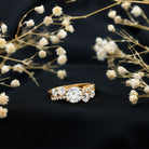 Rosec Jewels-Certified Lab 7 MM Round Diamond Designer Engagement Ring