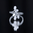 Certified Oval Lab Grown Diamond Designer Cocktail Ring Lab - ( EF-VS ) - Rosec Jewels