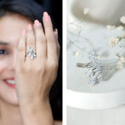 Certified Oval Lab Grown Diamond Designer Cocktail Ring Lab - ( EF-VS ) - Rosec Jewels