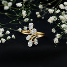 Certified Oval Lab Grown Diamond Designer Cocktail Ring Lab - ( EF-VS ) - Rosec Jewels