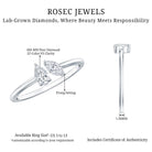 Certified Lab Grown Diamond Two Stone Promise Ring Lab - ( EF-VS ) - Rosec Jewels
