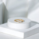 Certified Lab Grown Diamond Two Stone Promise Ring Lab - ( EF-VS ) - Rosec Jewels