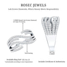 Certified Lab Grown Diamond Wide Wedding Band Lab - ( EF-VS ) - Rosec Jewels