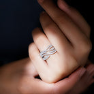 Certified Lab Grown Diamond Wide Wedding Band Lab - ( EF-VS ) - Rosec Jewels