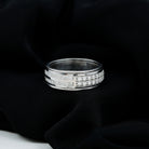 Certified Lab Grown Diamond Wide Wedding Band Ring Lab - ( EF-VS ) - Rosec Jewels