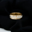 Certified Lab Grown Diamond Wide Wedding Band Ring Lab - ( EF-VS ) - Rosec Jewels