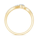 Certified Lab Grown Diamond 2 Stone Infinity Wedding Band Lab - ( EF-VS ) - Rosec Jewels