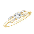 Certified Lab Grown Diamond Minimalist Promise Ring For Women Lab - ( EF-VS ) - Rosec Jewels