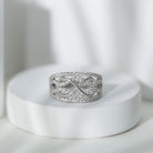 Certified Lab Grown Diamond Infinity Wedding Band Ring Lab - ( EF-VS ) - Rosec Jewels