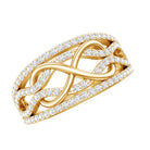 Certified Lab Grown Diamond Infinity Wedding Band Ring Lab - ( EF-VS ) - Rosec Jewels