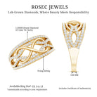 Certified Lab Grown Diamond Infinity Wedding Band Ring Lab - ( EF-VS ) - Rosec Jewels