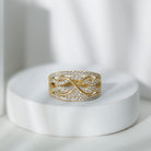 Certified Lab Grown Diamond Infinity Wedding Band Ring Lab - ( EF-VS ) - Rosec Jewels