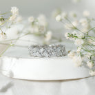 Certified Lab Grown Diamond Leaf Wedding Band Lab - ( EF-VS ) - Rosec Jewels