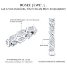 Certified Lab Grown Diamond Wedding Anniversary Ring Lab - ( EF-VS ) - Rosec Jewels
