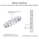 Certified Lab Grown Diamond Eternity Wedding Band Lab - ( EF-VS ) - Rosec Jewels