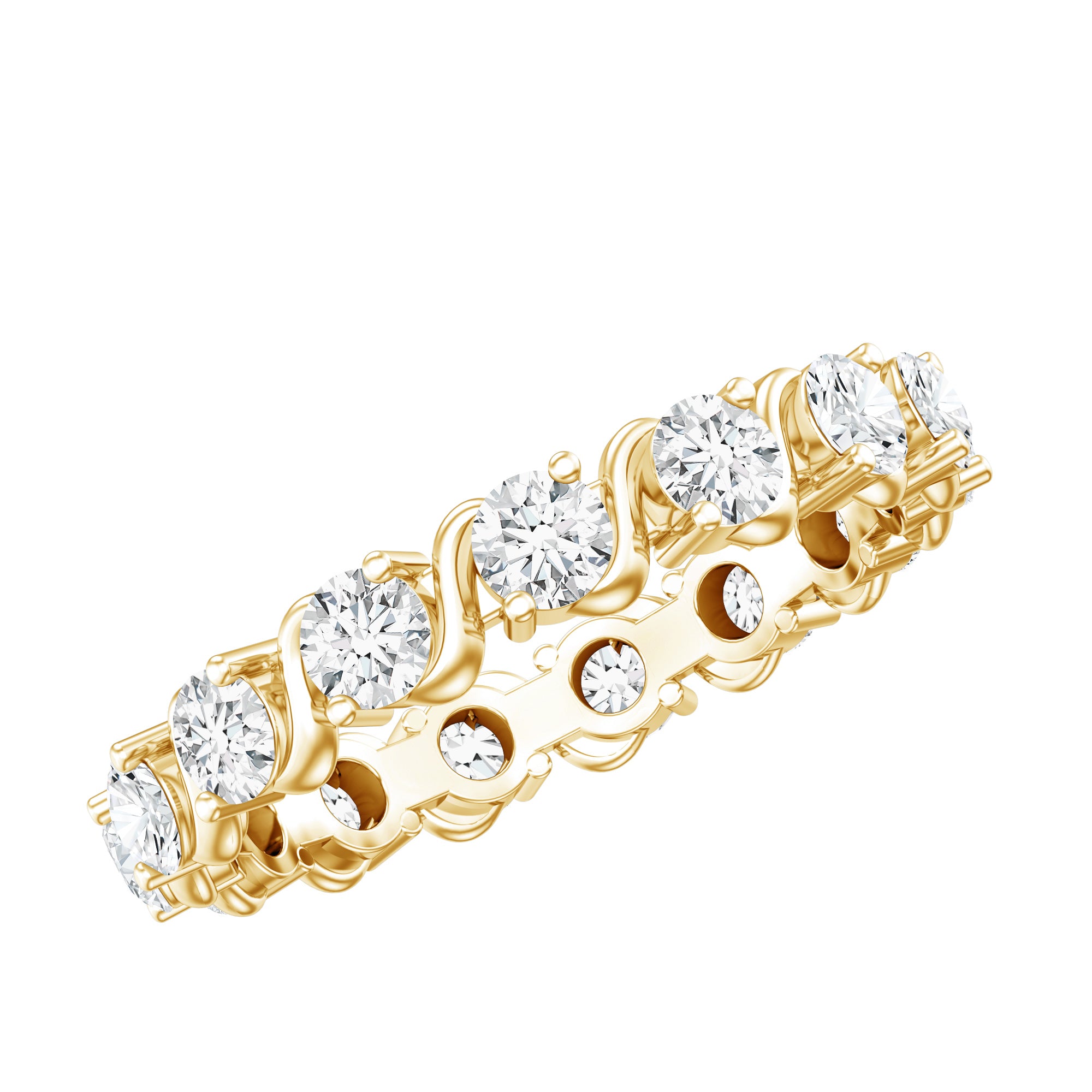 Certified Lab Grown Diamond Eternity Wedding Band Lab - ( EF-VS ) - Rosec Jewels