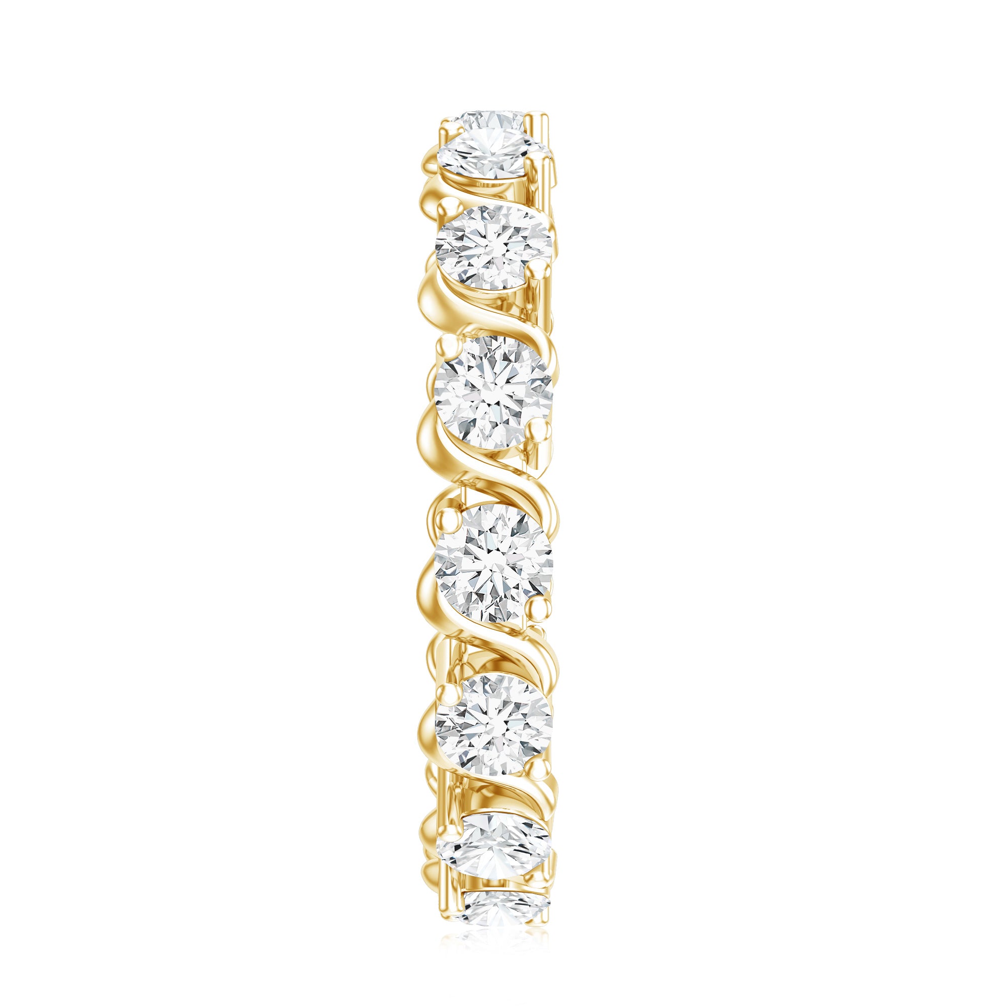 Certified Lab Grown Diamond Eternity Wedding Band Lab - ( EF-VS ) - Rosec Jewels