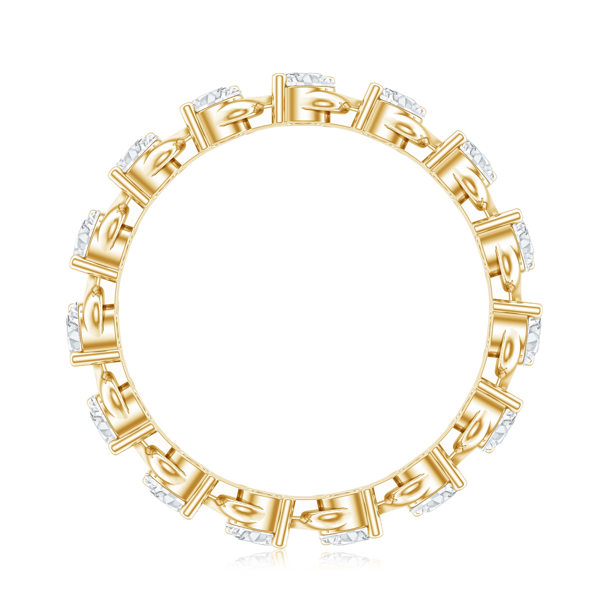 Certified Lab Grown Diamond Eternity Wedding Band Lab - ( EF-VS ) - Rosec Jewels