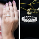 Certified Lab Grown Diamond Full Eternity Wedding Ring Lab - ( EF-VS ) - Rosec Jewels