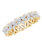 Certified Lab Grown Diamond Full Eternity Wedding Ring Lab - ( EF-VS ) - Rosec Jewels