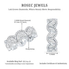 Certified Lab Diamond Vintage Inspired Wedding Ring Lab - ( EF-VS ) - Rosec Jewels