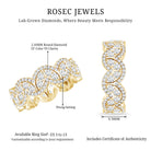 Certified Lab Diamond Vintage Inspired Wedding Ring Lab - ( EF-VS ) - Rosec Jewels