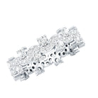 Certified Lab Grown Diamond Designer Wedding Eternity Ring Lab - ( EF-VS ) - Rosec Jewels