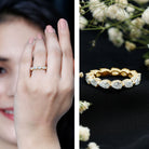 Certified Pear Shape Lab Grown Diamond Eternity Ring Lab - ( EF-VS ) - Rosec Jewels