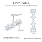 Certified Princess Cut Lab Grown Diamond Eternity Wedding Ring Lab - ( EF-VS ) - Rosec Jewels