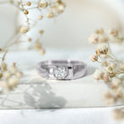 Brilliant Cut Lab Grown Diamond Engagement Ring for Men Lab - ( EF-VS ) - Rosec Jewels