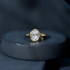 Certified 6X8 MM Lab Grown Diamond Bezel Set Engagement Ring Lab - ( EF-VS ) - Rosec Jewels