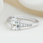Brilliant Cut 7X5 MM Lab Grown Diamond Emerald Cut Engagement Ring Lab - ( EF-VS ) - Rosec Jewels