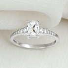 Brilliant Cut 7X5 MM Lab Grown Diamond Emerald Cut Engagement Ring Lab - ( EF-VS ) - Rosec Jewels