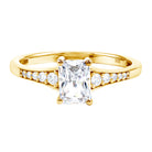 Brilliant Cut 7X5 MM Lab Grown Diamond Emerald Cut Engagement Ring Lab - ( EF-VS ) - Rosec Jewels