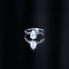 Rosec Jewels-Lab Grown Diamond Pear Engagement Ring with Infinity Band