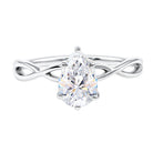 Rosec Jewels-Lab Grown Diamond Pear Engagement Ring with Infinity Band