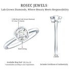 Rosec Jewels-IGI Certified 1 CT Lab Grown Diamond Ring in Bezel Setting