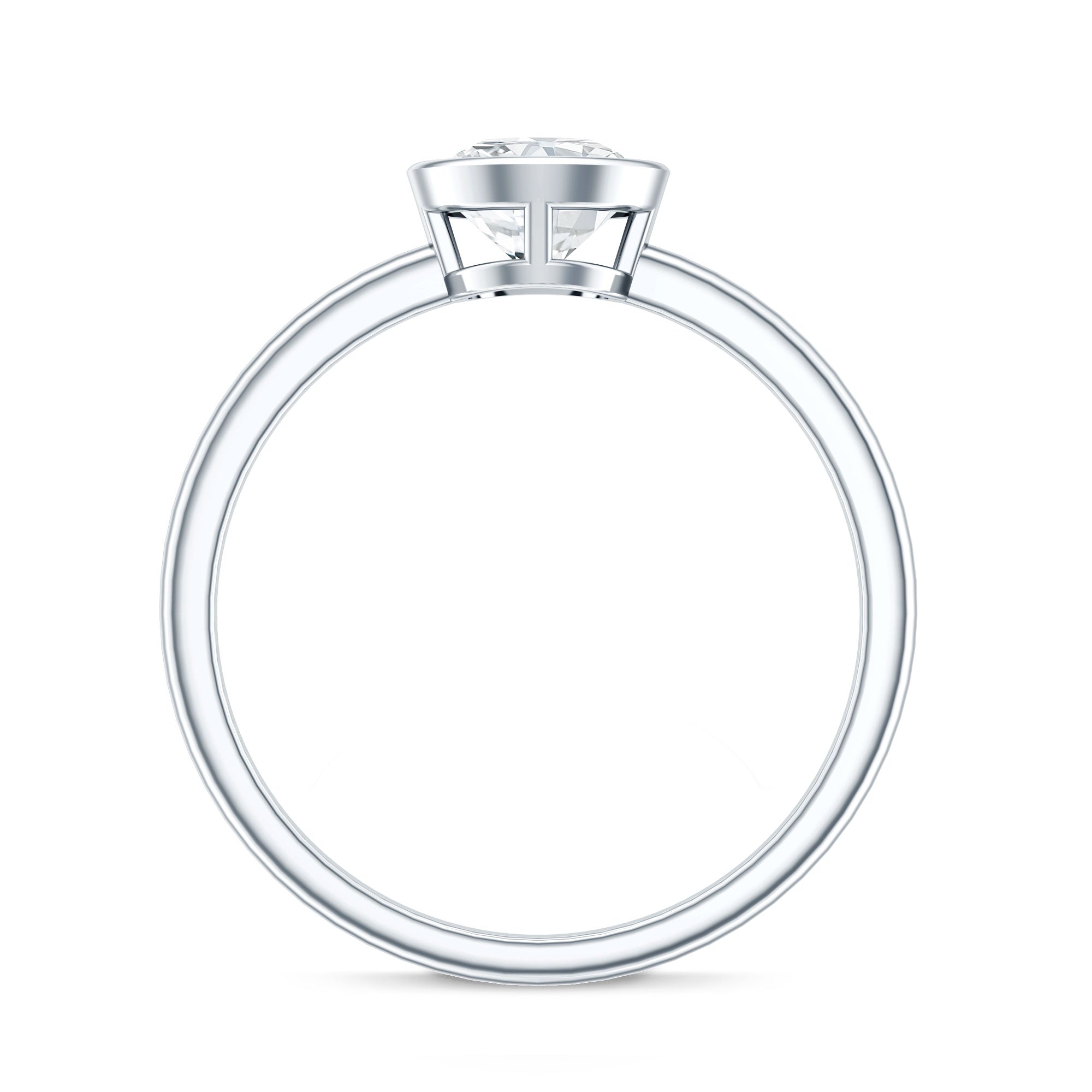 Rosec Jewels-IGI Certified 1 CT Lab Grown Diamond Ring in Bezel Setting