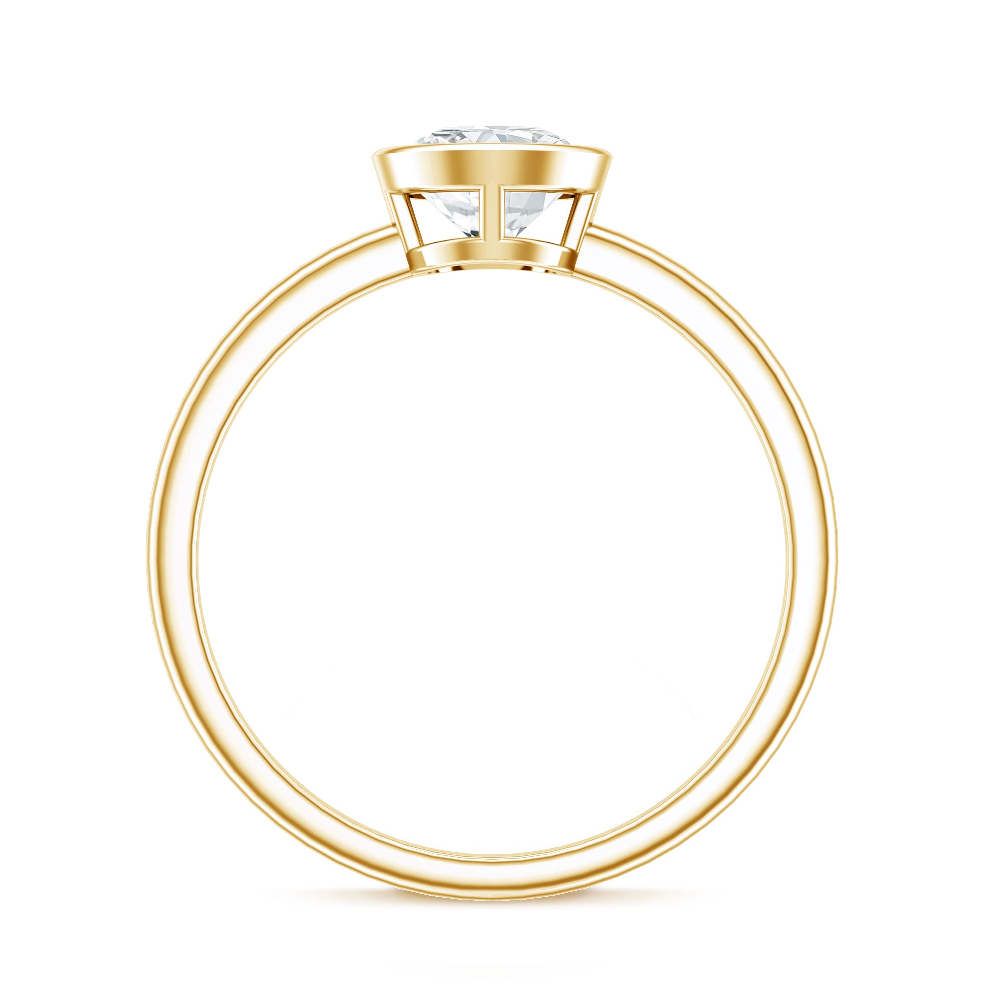 Rosec Jewels-IGI Certified 1 CT Lab Grown Diamond Ring in Bezel Setting