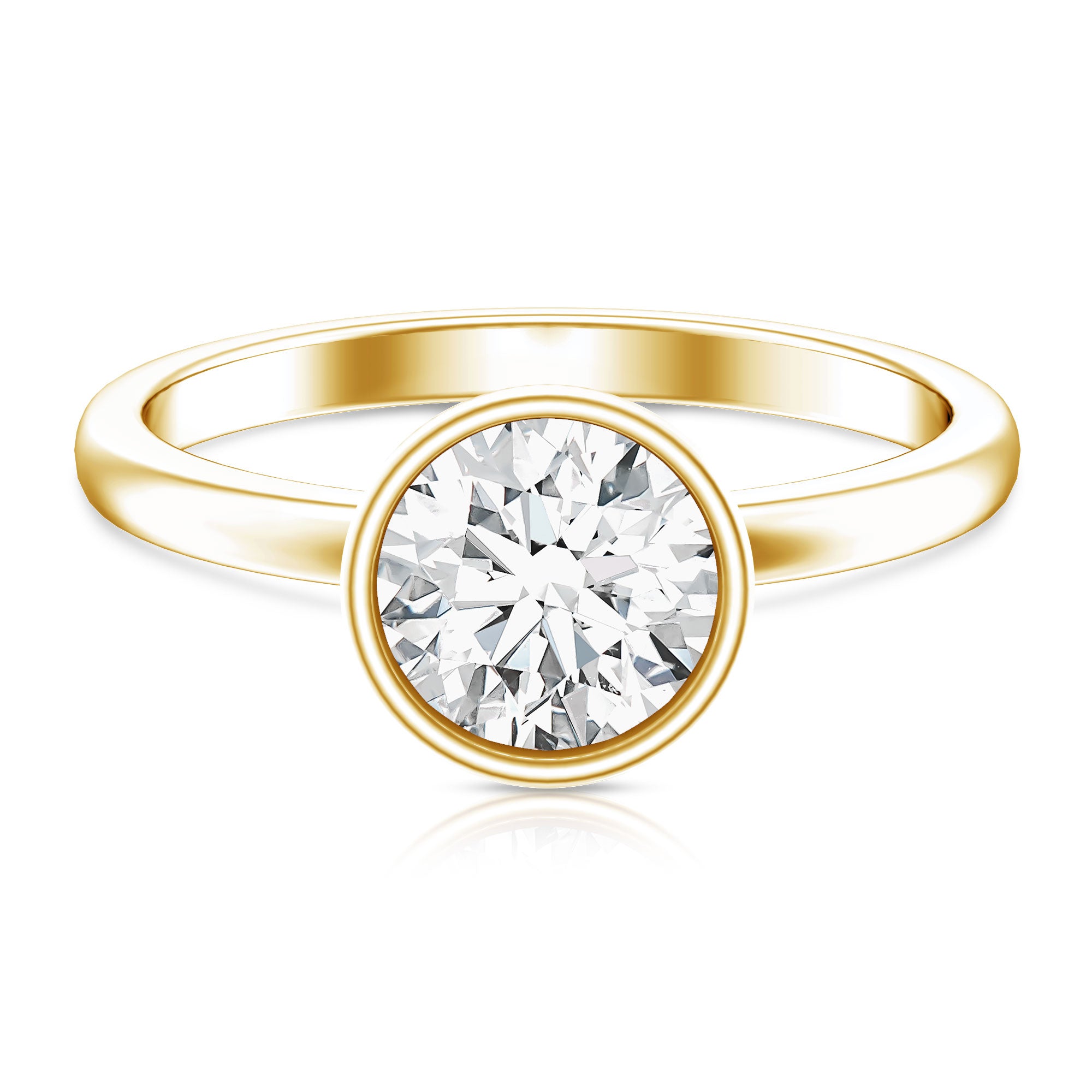 Rosec Jewels-Round Lab Grown Diamond Classic Engagement Ring with IGI Certificate