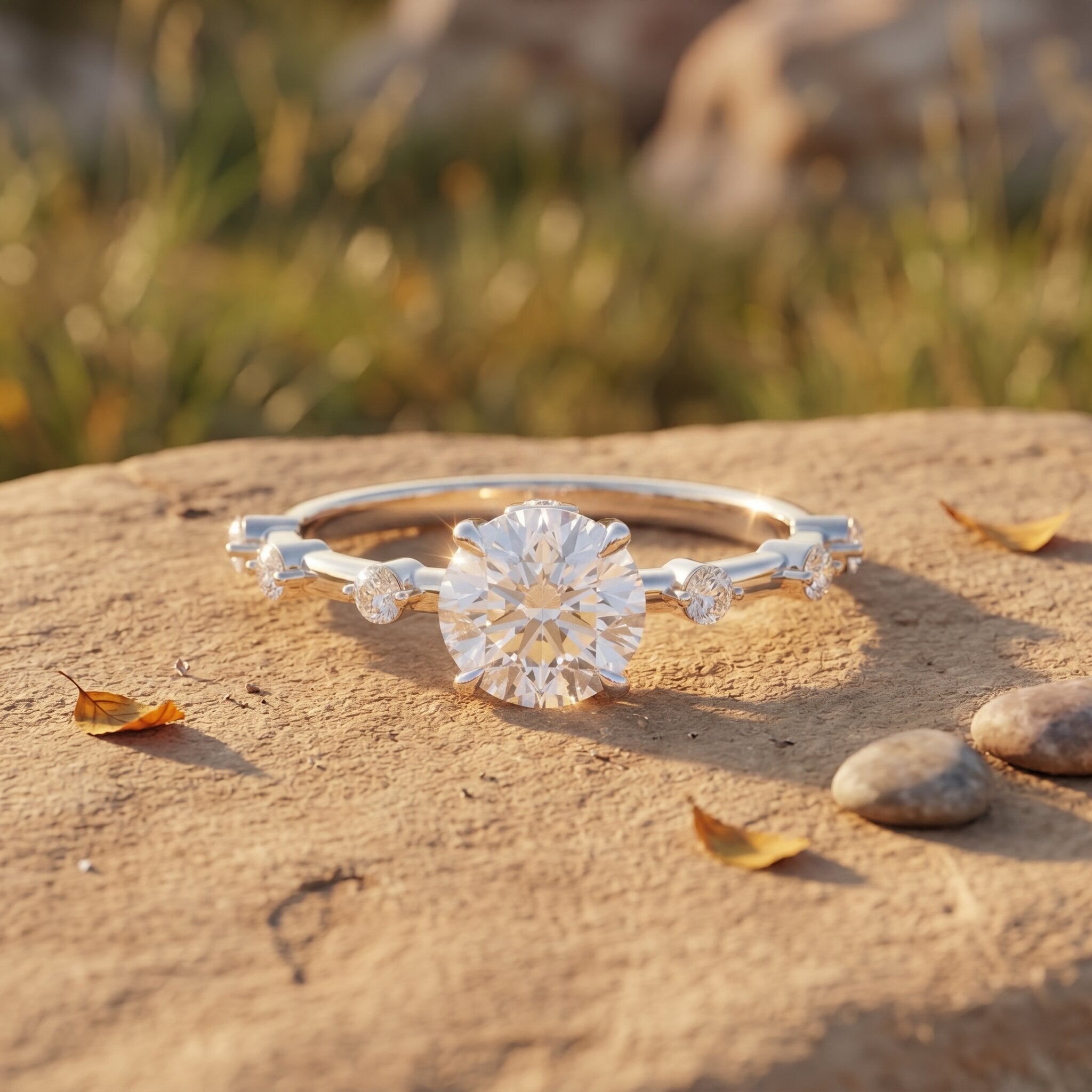 IGI Certified 1 Carat Lab Created Diamond Engagement Ring Lab - ( E-VS1 ) - Rosec Jewels