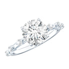 Rosec Jewels-IGI Certified Lab Grown 2 CT Diamond Engagement Ring with Side Stone