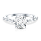 Rosec Jewels-IGI Certified Lab Grown 2 CT Diamond Engagement Ring with Side Stone