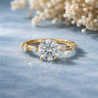 IGI Certified Lab Grown 2 CT Diamond Engagement Ring with Side Stone Lab - ( E-VS1 ) - Rosec Jewels