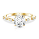 Rosec Jewels-IGI Certified Lab Grown 2 CT Diamond Engagement Ring with Side Stone